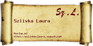 Szlivka Laura névjegykártya