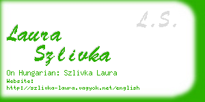 laura szlivka business card